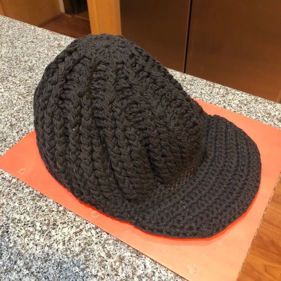 Black knitted thick woven knit hat winter - Picture 5 of 14
